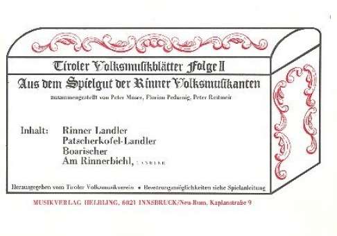 Tiroler Volksmusikblätter 2 Band 2 :