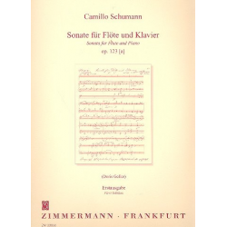Sonate op.123a : für Flöte - Camillo Schumann / Arr. Doris Geller