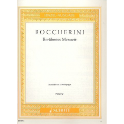 Menuett : für Klavier - Luigi Boccherini / Arr. Lothar Windsperger