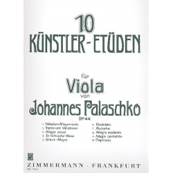 10 Künstleretüden op.44 : für Viola - Johannes Palaschko