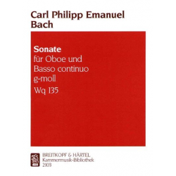 Sonate g-Moll WQ135 : für Oboe - Carl Philipp Emanuel Bach