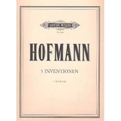 5 Inventionen für 2 Klarinetten - Wolfgang Hofmann