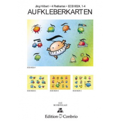 Aufkleberkarten : 4 Postkarten mit - Jörg Hilbert
