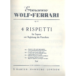4 Rispetti op.12 : für tiefe - Ermanno Wolf-Ferrari