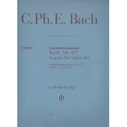 Sonaten für Viola da gamba und Bc : - Carl Philipp Emanuel Bach
