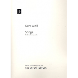 Songs (+CD) : für 4 Saxophone (SATBar) - Kurt Weill