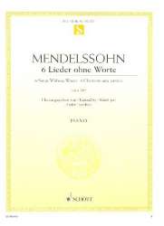 6 Lieder ohne Worte op.102 : für Klavier - Felix Mendelssohn-Bartholdy