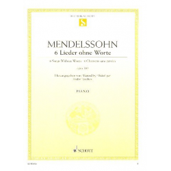 6 Lieder ohne Worte op.102 : für Klavier - Felix Mendelssohn-Bartholdy