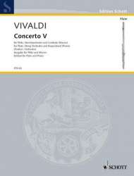 Konzert op.10,5 für Flöte und Streichorchester (Klavierauszug) - Antonio Vivaldi / Arr. Walter Kolneder