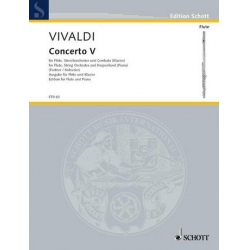 Konzert op.10,5 für Flöte und Streichorchester (Klavierauszug) - Antonio Vivaldi / Arr. Walter Kolneder