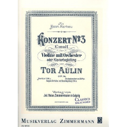 Konzert c-Moll Nr.3 op.14 für Violine und - Tor Aulin
