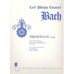 Triosonate D-Dur Wq151 : für Flöte, - Carl Philipp Emanuel Bach