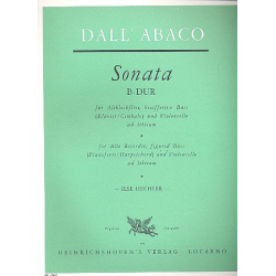 Sonate B-Dur : für Altblockflöte, - Evaristo Felice Dall'Abaco