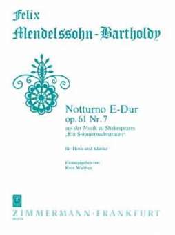 Notturno E-Dur op.61,7 : für Horn