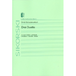 3 Duette : - Dmitri Shostakovitch / Schostakowitsch