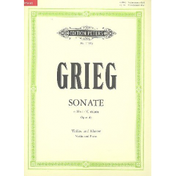 Sonate c-Moll Nr.3 op.45 : für Violine und Klavier - Edvard Grieg