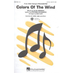 Colors of the Wind : for 2-part chorus - Alan Menken