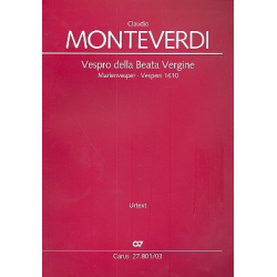 Vespro della Beata Vergine : für Soli, - Claudio Monteverdi