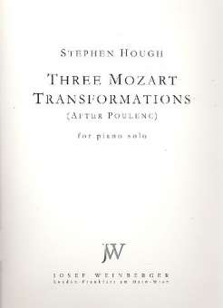 3 Mozart Transformations : for piano