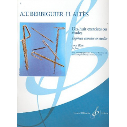 18 exercices ou études : pour flûte - Benoit Tranquille Berbiguier