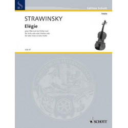 Elegie (1944) : für Violine (Viola) - Igor Strawinsky