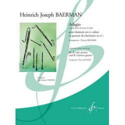 Adagio : pour clarinette solo, 3 clarinettes - Heinrich Joseph Baermann