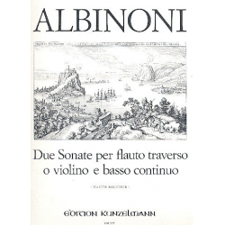 2 Sonaten für Flöte (Violine) und BC - Tomaso Albinoni / Arr. Walter Kolneder