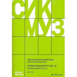 Streichquartett Nr.10 op.118 - Dmitri Shostakovitch / Schostakowitsch