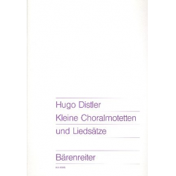 Kleine Choralmotetten und Liedsätze für gem Chor - Hugo Distler