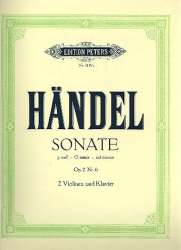 Sonate g-Moll op.2,6 für 2 Violinen und Klavier - Georg Friedrich Händel (George Frederic Handel) / Arr. Hans Sitt