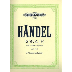 Sonate g-Moll op.2,6 für 2 Violinen und Klavier - Georg Friedrich Händel (George Frederic Handel) / Arr. Hans Sitt