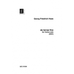 De terrae fine für Violine solo - Georg Friedrich Haas