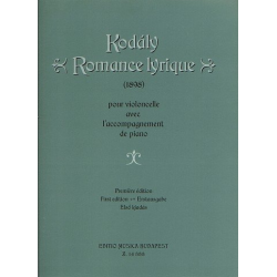 Romance lyrique für - Zoltán Kodály