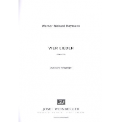 4 Lieder Werk8 : - Werner Richard Heymann