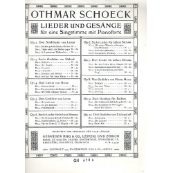 Aus zwei Tälern op.8,2 : - Othmar Schoeck