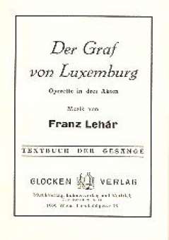Der Graf von Luxemburg : Libretto (dt)