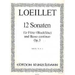12 Sonaten op.3 Band 2 (NR.4-6) : - Jean Baptiste (John of London) Loeillet