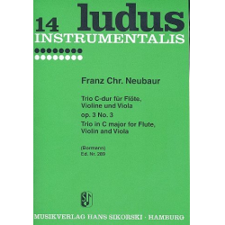 Trio C-Dur op.3,3: für Flöte, Violine und Viola - Franz Neubauer