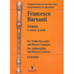 Sonate g-Moll : für Altblockflöte - Francesco Barsanti