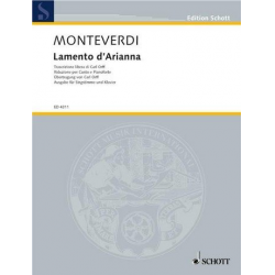 LAMENTO D'ARIANA : FUER ALTSTIMME - Claudio Monteverdi