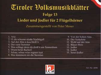 Lieder und Jodler für 2 Flügelhörner/Trompeten - Diverse / Arr. Peter Moser