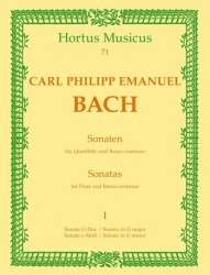 Sonaten Band 1 : für Flöte und Bc - Carl Philipp Emanuel Bach