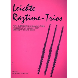 Leichte Ragtime-Trios : für 3 Flöten, (Altblockflöten) - Scott Joplin