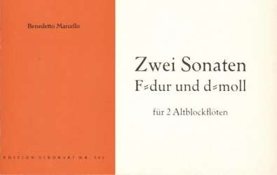 2 Sonaten für 2 Altblockflöten - Benedetto Marcello / Arr. Linde Höffer von Winterfeld