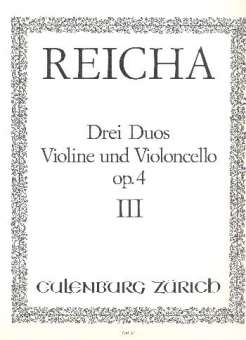3 Duos op.4,3 : für Violine