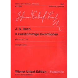 3 zweistimmige Inventionen : für Klavier - Johann Sebastian Bach / Arr. Oswald Jonas