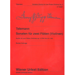6 Sonaten op.2 : für 2 Flöten (Violinen) - Georg Philipp Telemann