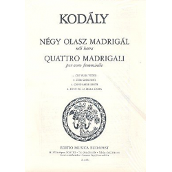 4 Madrigali per coro femminile a cappella - Zoltán Kodály