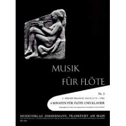 Sonate B-Dur Nr.5 : für Flöte - Carl Philipp Emanuel Bach / Arr. Kurt Walther