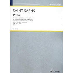 Prière op.158 : für Violoncello (Violine) - Camille Saint-Saens